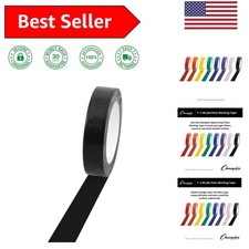 Black Vinyl Floor Tape 1" x 60 Yds - Strong  Ideal for High Traffic Use