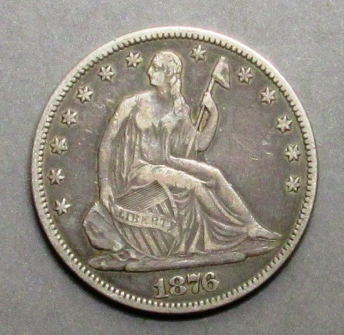 1876 Seated Liberty Half Dollar Pleasing VF