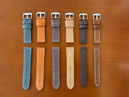 Sell a lot 50 pcs genuine leather watch strap bands 20mm-22mm-24 mm=99£