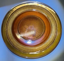 Rare Jeannette Anniversary Marigold Iridescent 13" Plater