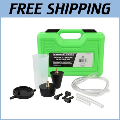 Efficient Brake Bleeder Kit & Power Steering Adapter with Hand Vacuum Capability