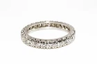 $6,000 Platinum 1.24CT Antqiue Art Deco Natural Diamond Eternity Band Authentic