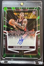 2024-25 Panini Donruss Signature Series Keshad Johnson Green Rookie Auto /75