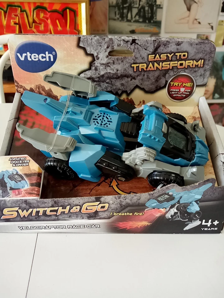 VTech Switch Go Velociraptor Light & Sound Race Car Dinosaur Vehicle - Image 4 of 4