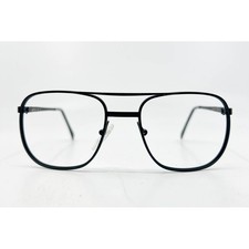 ArtCraft Eyeglasses Mens Black Aviator Double Bridge OP 55-18 145 55mm