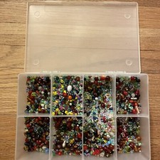 Assorted Craft Beads For Jewelry Making In Bin