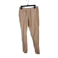 Joie Tan 100 Linen Pull-on Pants Size 8