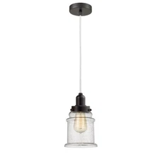 Innovations W Canton Mini Pendant, OBZ Seedy/Bell/WH - 100OB-10W-0H-OB-G184
