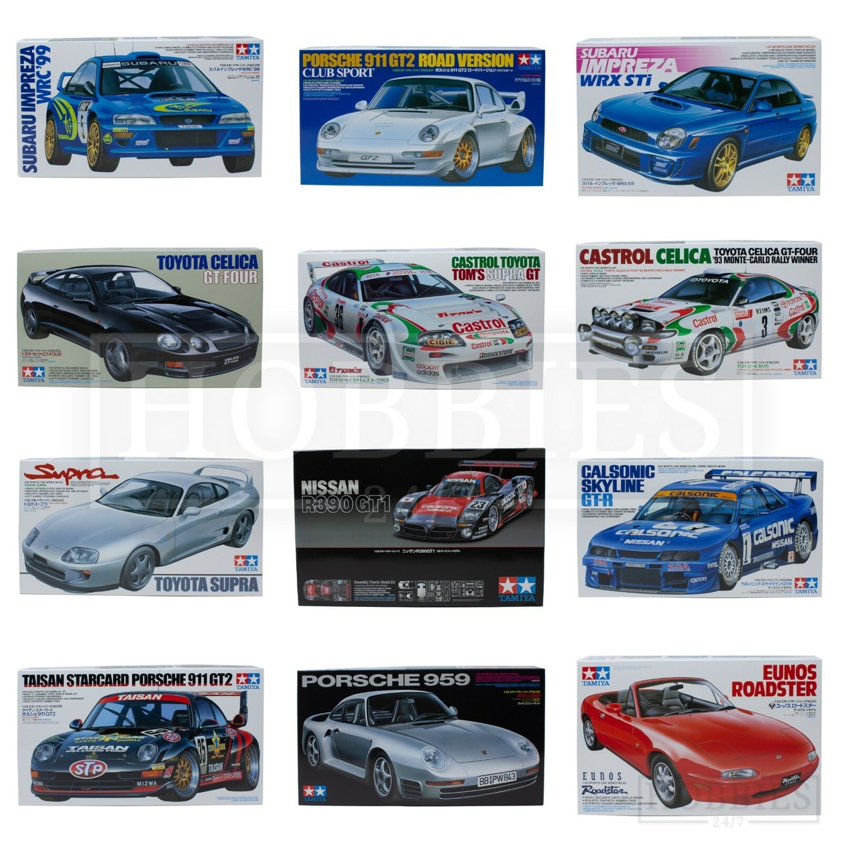 ミニカー SCALE STOCK CAR 1/24 Tamiya 1/24 Scale Model Car Kits Mazda Porsche Nissan Toyota