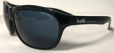 BOLLE VNTG ACRYLEX 494 GLOSS BLACK OVAL WRAP SUNGLASSES ORIG SCRATCHED LENSES