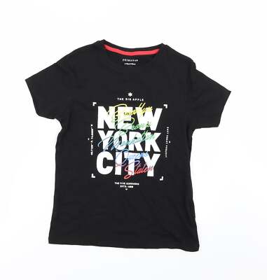 T-shirt enfant noir - Primark Care - 7a - Label Emmaüs