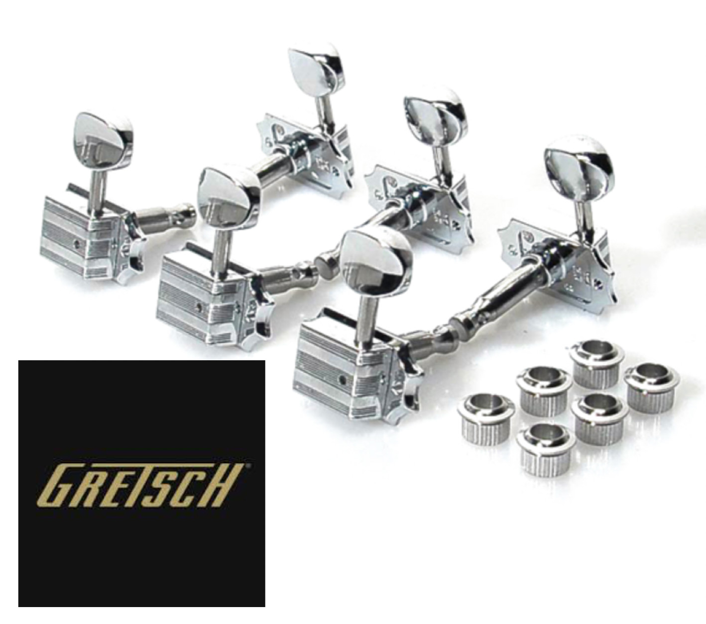 Gretsch Tuning Keys 3x3 Electromatic Chrome 0062706000 : mécaniques d'origine pour guitare