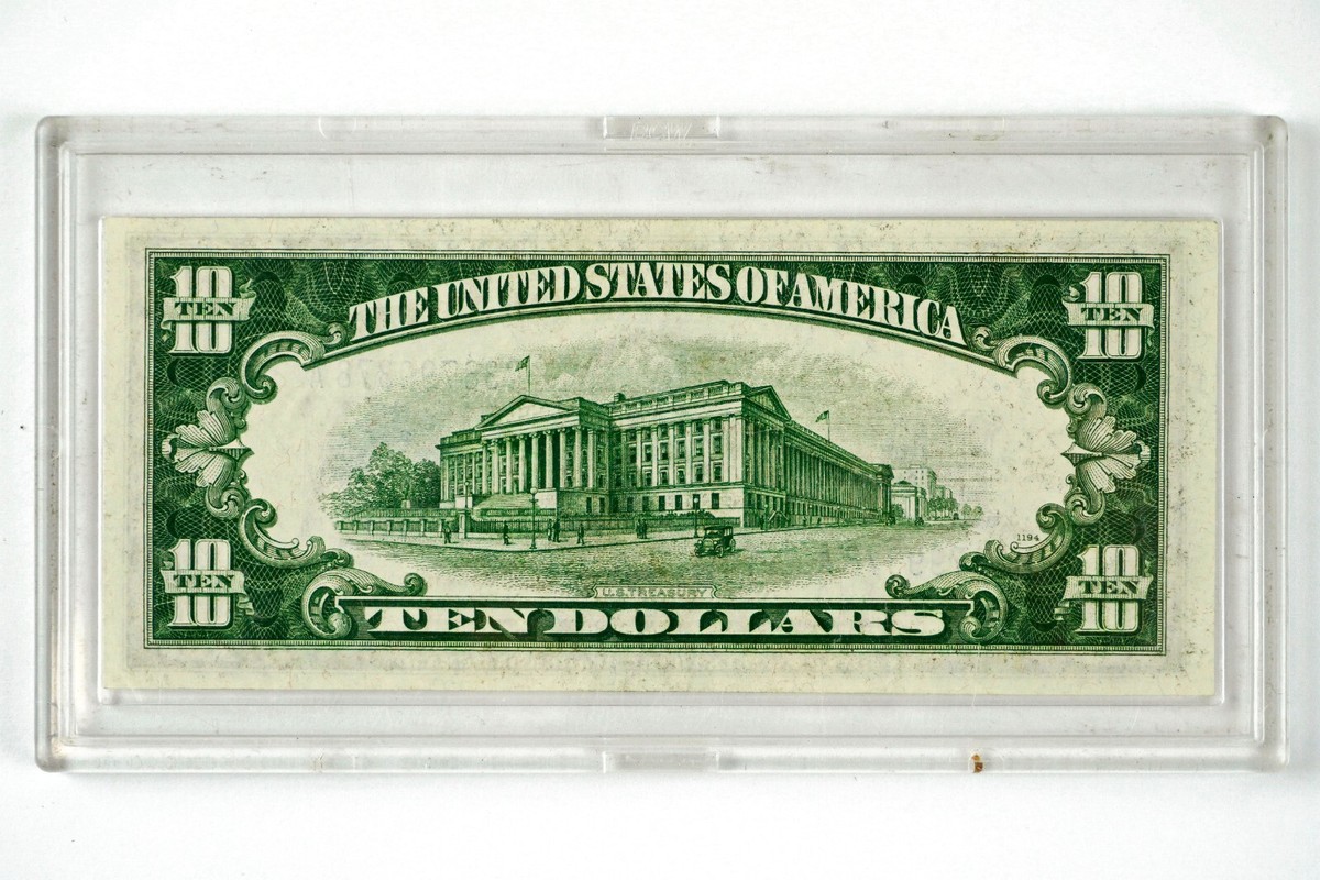 1934 C $10 Ten Dollar Silver Certificate Blue Seal Note (78A