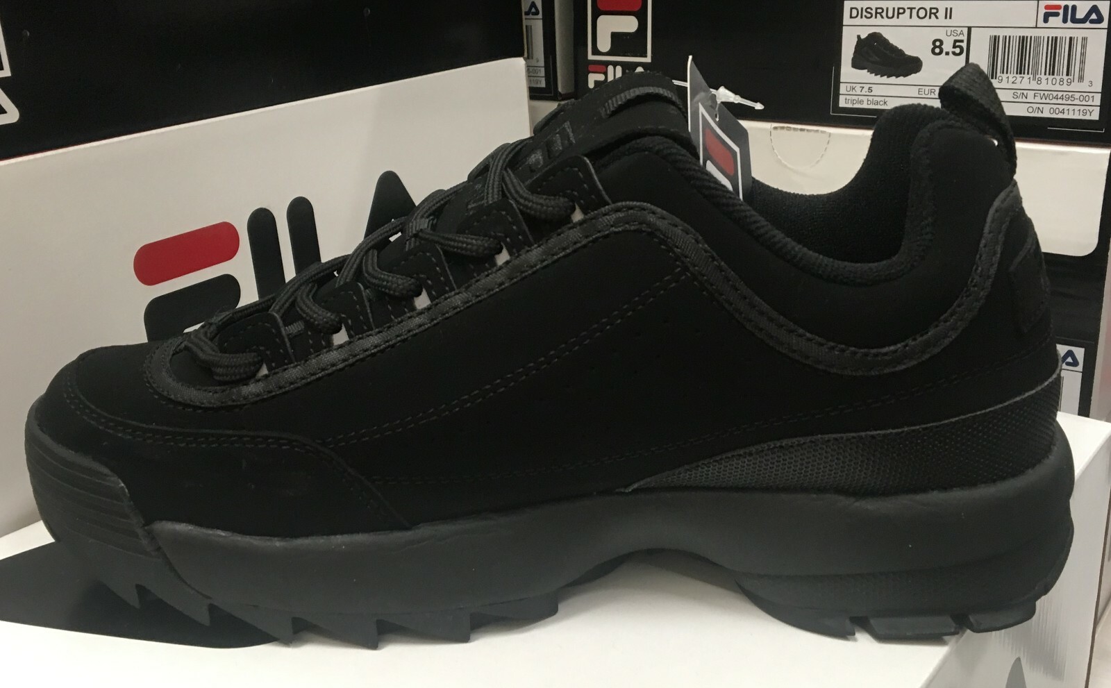 fila disruptor triple black