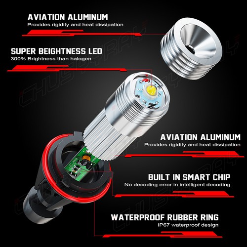 For BMW 630Ci 645Ci 650i M6 04-07 White Halo LED Angel Eyes Marker Light Bulb - Picture 10 of 12