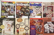 Vintage Cross Stitch McCall  s Needlework Magazines Leaflets Lot  90s