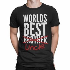Worlds Best Brother Uncle Funny T Shirt Present Pregnancy Announcement Gift Idea
