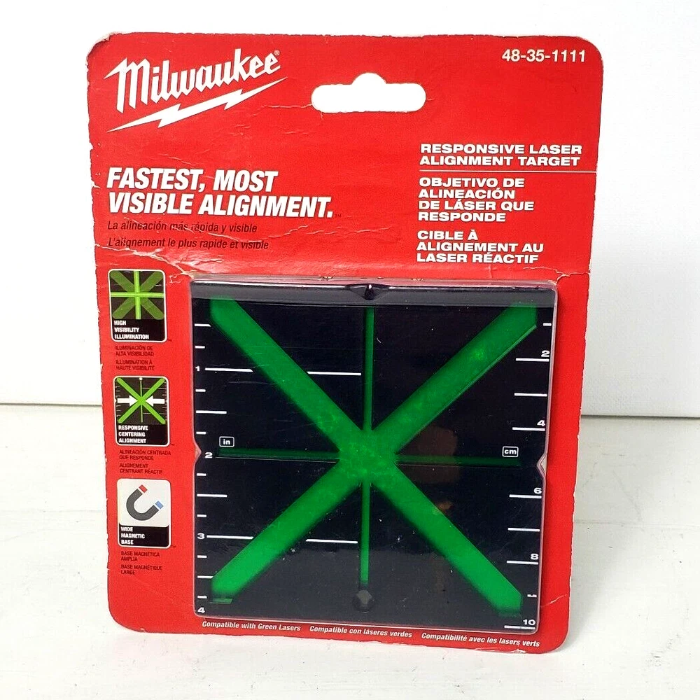 Milwaukee Laser Level Alignment Target High Visibility Centering 48-35-1111