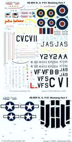 Lifelike Decals 1/48 NORTH AMERICAN P-51 MUSTANG Fighter Part 7 - Picture 2 of 5