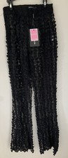 Pretty Little Thing Women's Flared Mesh Beach Pants US:2 NWT