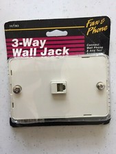 3 Way Arista Modular Phone Jack - White/Ivory Color