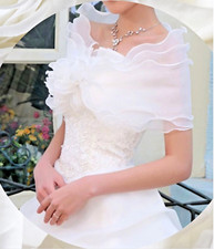 Romantic  White Wedding Tulle shawl Tulle Sleeves Fairy Sleeves Bridal Cover Up