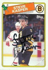 Steve Kasper autographed Hockey Card (Boston Bruins) 1988 Topps #176
