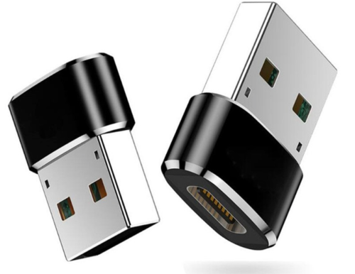 2x USB Adapter - USB-A Male to USB-C Female Data Connector Converter OTG Black - Picture 6 of 6