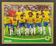 2014 Brazil World Cup FIFA #013 Brazil Soccer Team Sticker Promo Peru Neymar Jr