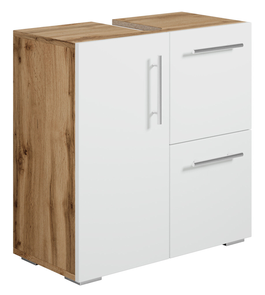 Mobili da bagno Mars 60 x 30 x 60cm Rovere con bianco - armadio mobiletto lavabo