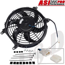 10'' Electric Radiator Cooling Slim Fan 12V 90W Push Pull Mounting Kit