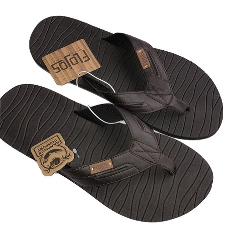 Flojos para hombre Talla 7 Waverunner Ojotas Sandalias Zapatos Marrón Nuevo  Con Etiquetas | eBay