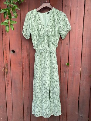 Mint Nasty Gal maxi dress with zipper, size 6 | eBay