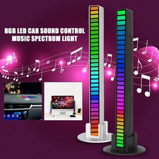 RGB LED Car Sound Music Spectrum Light Bar Audio Level Display Mount