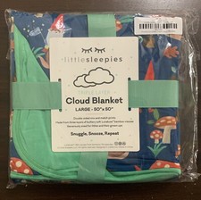 Little Sleepies Forest Gnomes LARGE Cloud Blanket Triple Layer Bamboo NWT