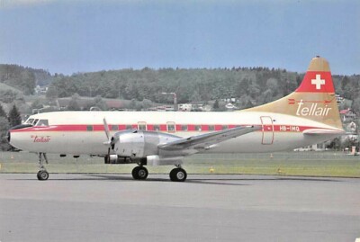Airplane Postcards Tellair  Convair 440 HB-IMO c/n 213 