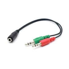 3.5mm Stereo Splitter Y Cable 3.5mm Stereo Female Plug to Double 3.5mm Male Plug