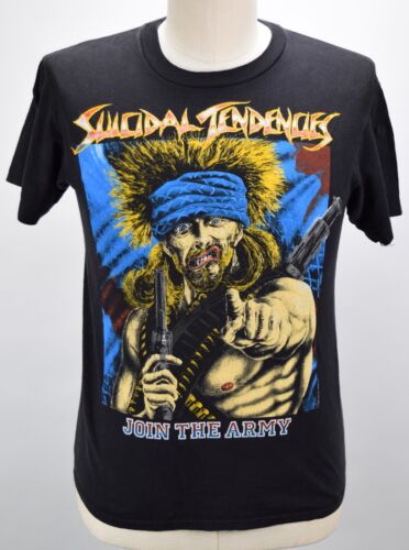 VINTAGE 1980'S SUICIDAL TENDENCIES 1989 JOIN THE ARMY PUNK ROCK T SHIRT M RARE! - Picture 1 of 7