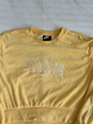 women's nike retro femme terry cropped crew sweatshirt