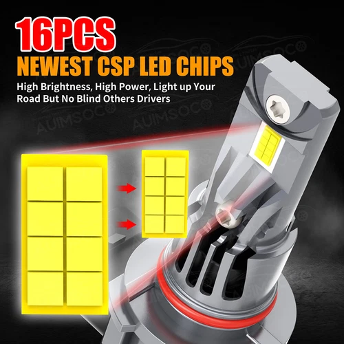 For Dodge Dart 2013-2015 WHITE LED Headlights High/Lo Beam Fog Light Bulbs Combo - Picture 4 of 11
