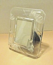 Decorative Glass Floral Motif Picture Frame 10" X 8" -Photo Area 5 1/2" X 3 3/4"