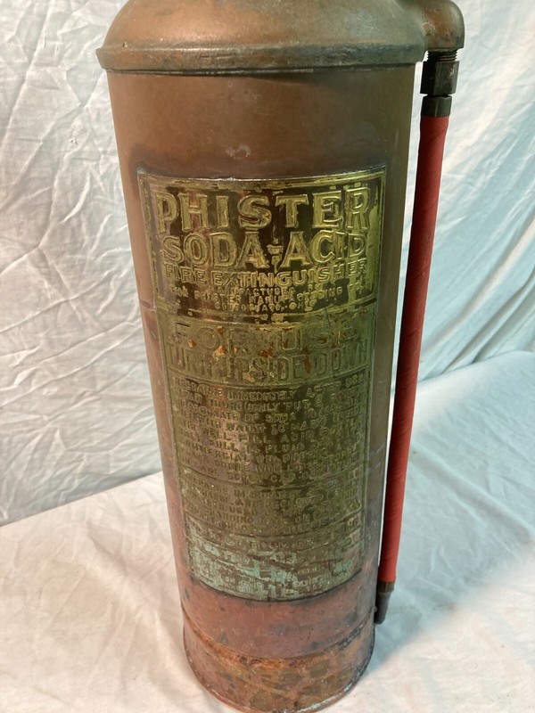 Phister Soda Ash Brass & Copper Fire Extinguisher **COMPLETE**