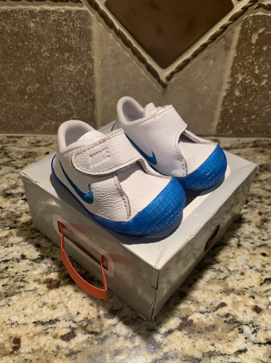 NIKE Waffle 1 Crib Shoes White/Blue 705372 101 (CBV) Infant Size 2C In EUC | eBay