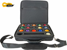 Pool Balls Carrying Case Hard Billiard Case Adjustable Shoulder Strap EVA Travel