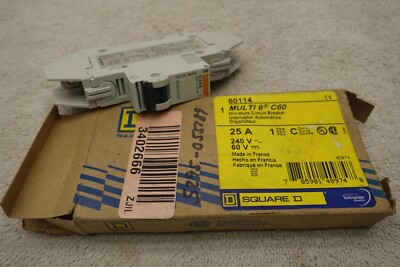 Merlin Gerin Multi 9 C60 Single Pole 25A Circuit Breaker 60114