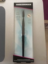 new sealed tweezerman brown and lash brush