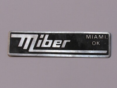 Vintage Miber Pontiac-Olds Miami Oklahoma Metal Dealer Badge Emblem Tag Trunk OK