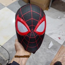 Handmade Miles Morales Spider-man Mask 1:1 Full Helmet Masks Cosplay Prop