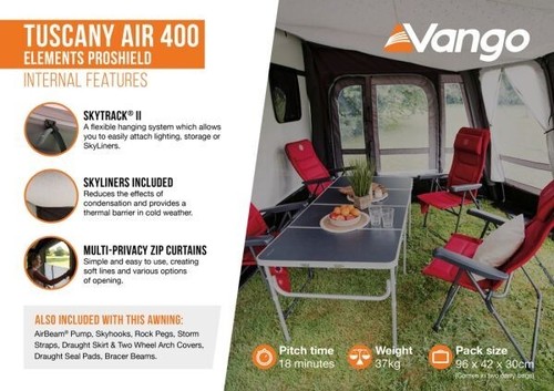 Toldo para caravana Vango Tuscany Air 400 Elements ProShield - Imagen 15 de 17