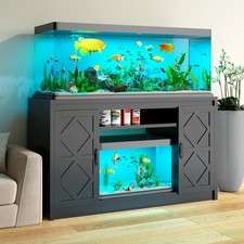 kepptory 55-90 Gallon Fish Tank Stand with Diamond Doors  Power Outlet, Heav...
